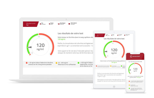 Test de carence en fer - Mesure du taux de fer dans le sang